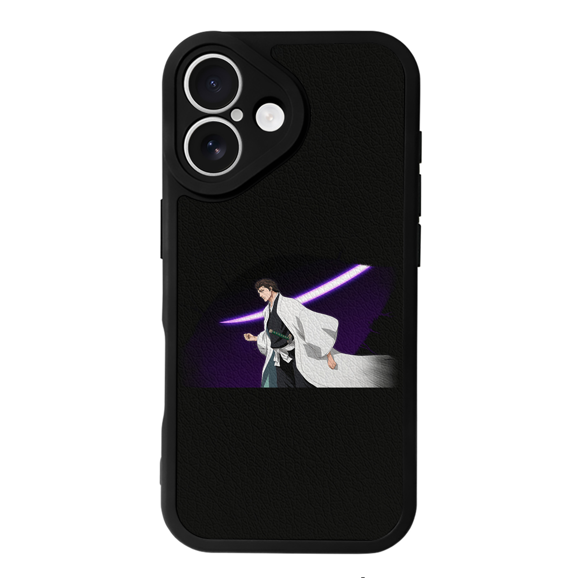 （画像用） ブリーチ 藍染 惣右介（あいぜん そうすけ） BLEACH Aizen Sousuke 【iPhone 16シリーズ対応】シリコンスマホケース（レザー調） 材質：シリコン
